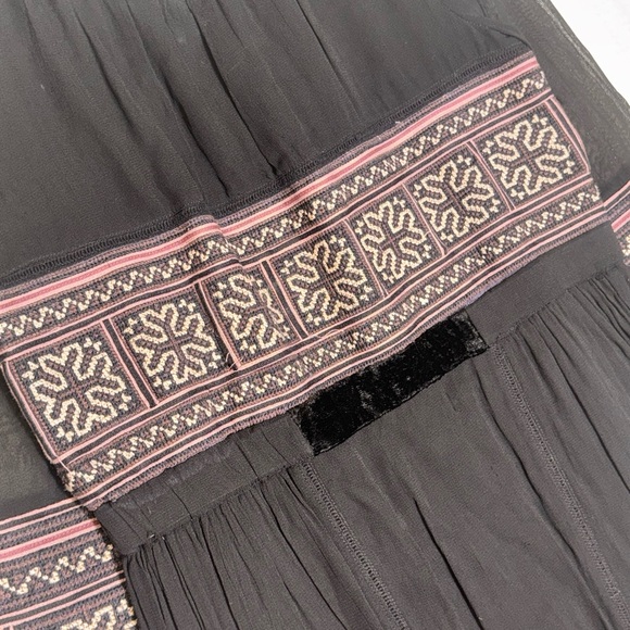 Zara Black Dress with Pink Embroidery - Picture 5 of 5